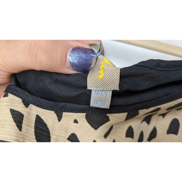 Boden Brown/Tan Floral Print Sheath Midi Dress Size 8 - Picture 9 of 10